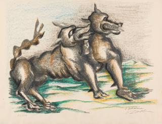 Ossip Zadkine - Le chien de Geryon (Les travaux d\'Hercule), 1960