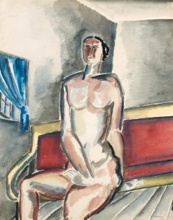 Ossip Zadkine - Nu assis