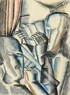 Ossip Zadkine - Sans Titre (Les Joueurs De Cartes)