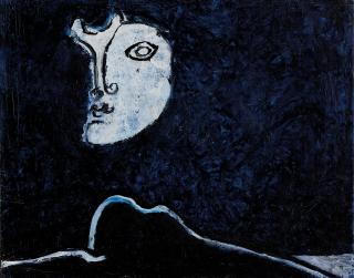 Osvaldo Licini - Amalassunta su fondo blu