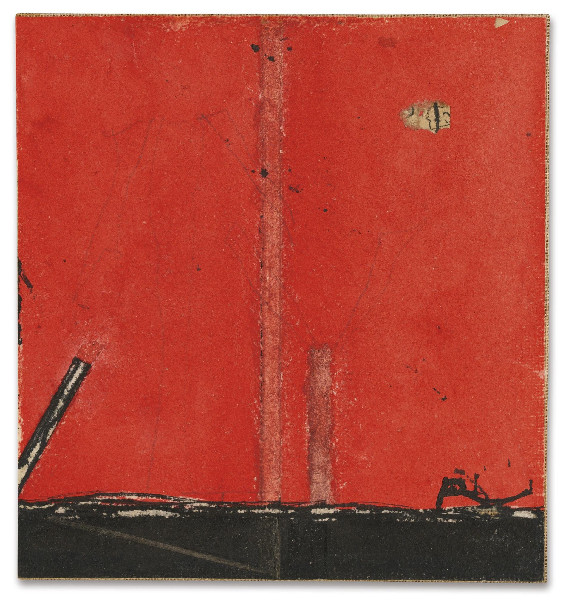 Osvaldo Licini - Ritmo Su Fondo Rosso