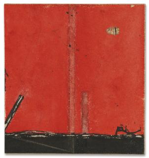 Osvaldo Licini - Ritmo Su Fondo Rosso