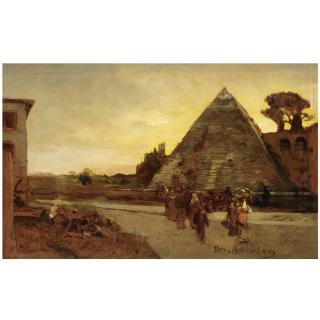 Oswald Achenbach - German Pyramid Of Cestius