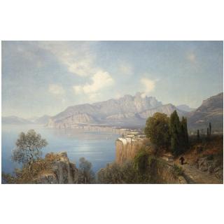 Oswald Achenbach - German Sorrento (View Of Sorrento)