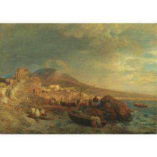 Oswald Achenbach - German The Bay Of Naples