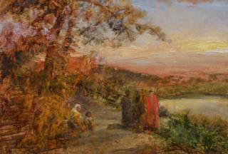 Oswald Achenbach - Kardinälde oberhalb des Albaner Sees.