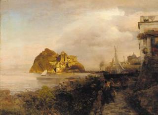 Oswald Achenbach - The bay of Naples
