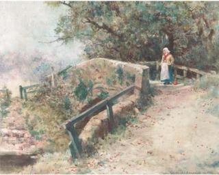 Oswald Garside, R.I. - Neath The Shade Of The Whispering Trees