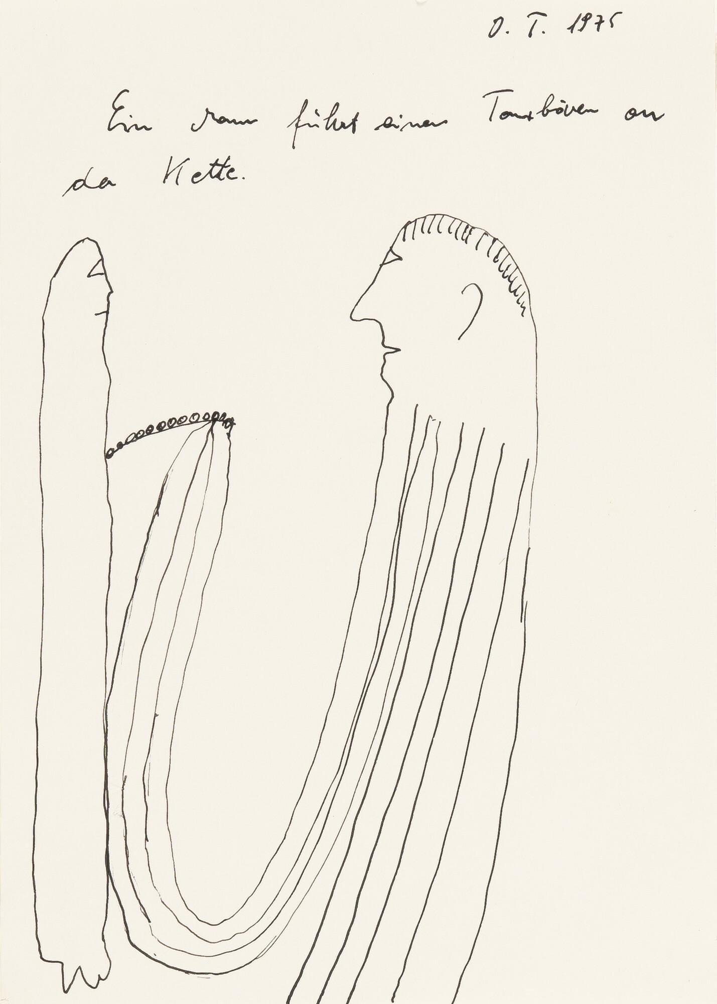 Oswald Tschirtner - „Ein Mann führt einen Tanzbären an der Kette“