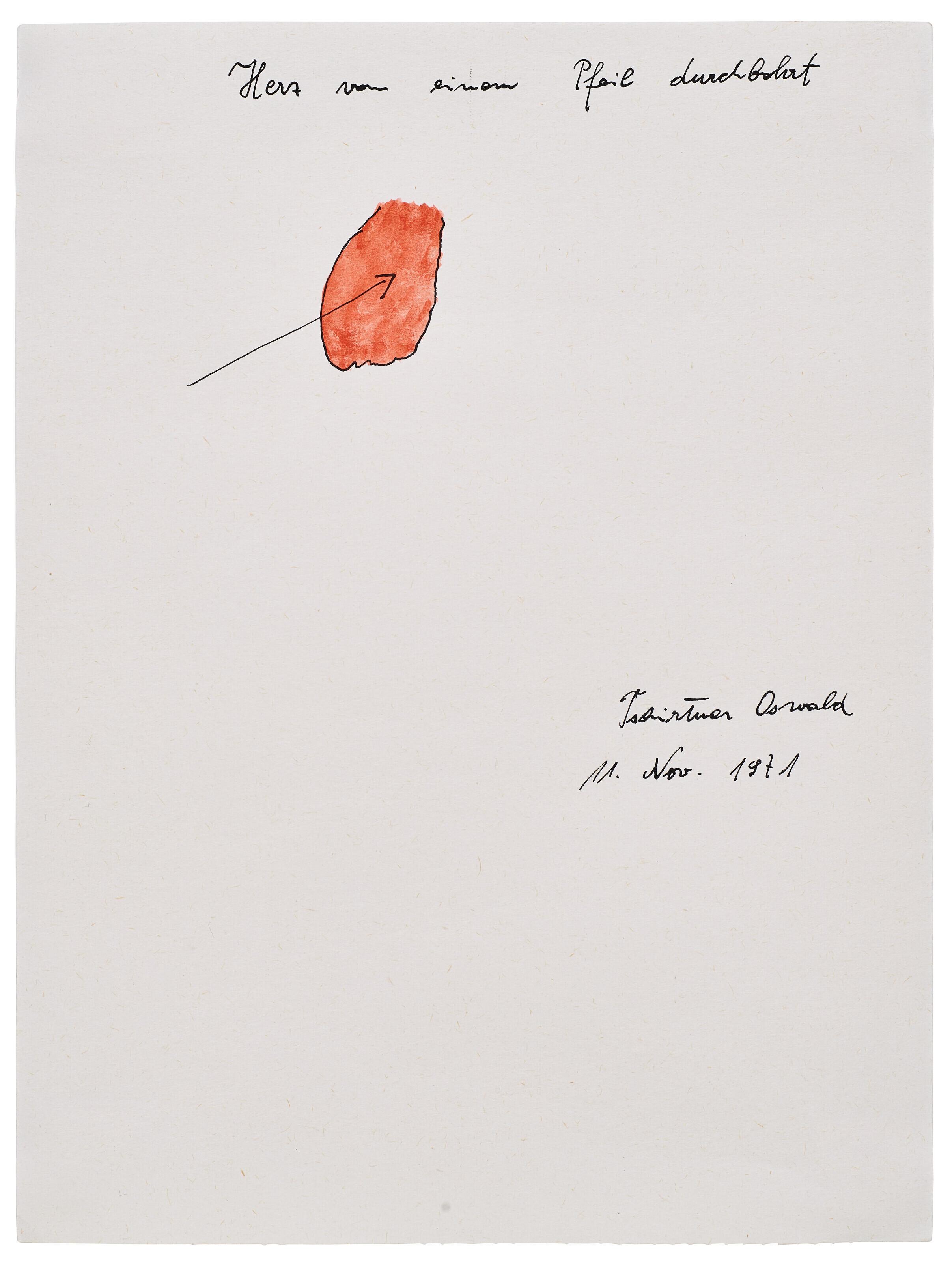 Oswald Tschirtner - Herz Von Einem Pfeil Durchbohrt (Heart Pierced By An Arrow)