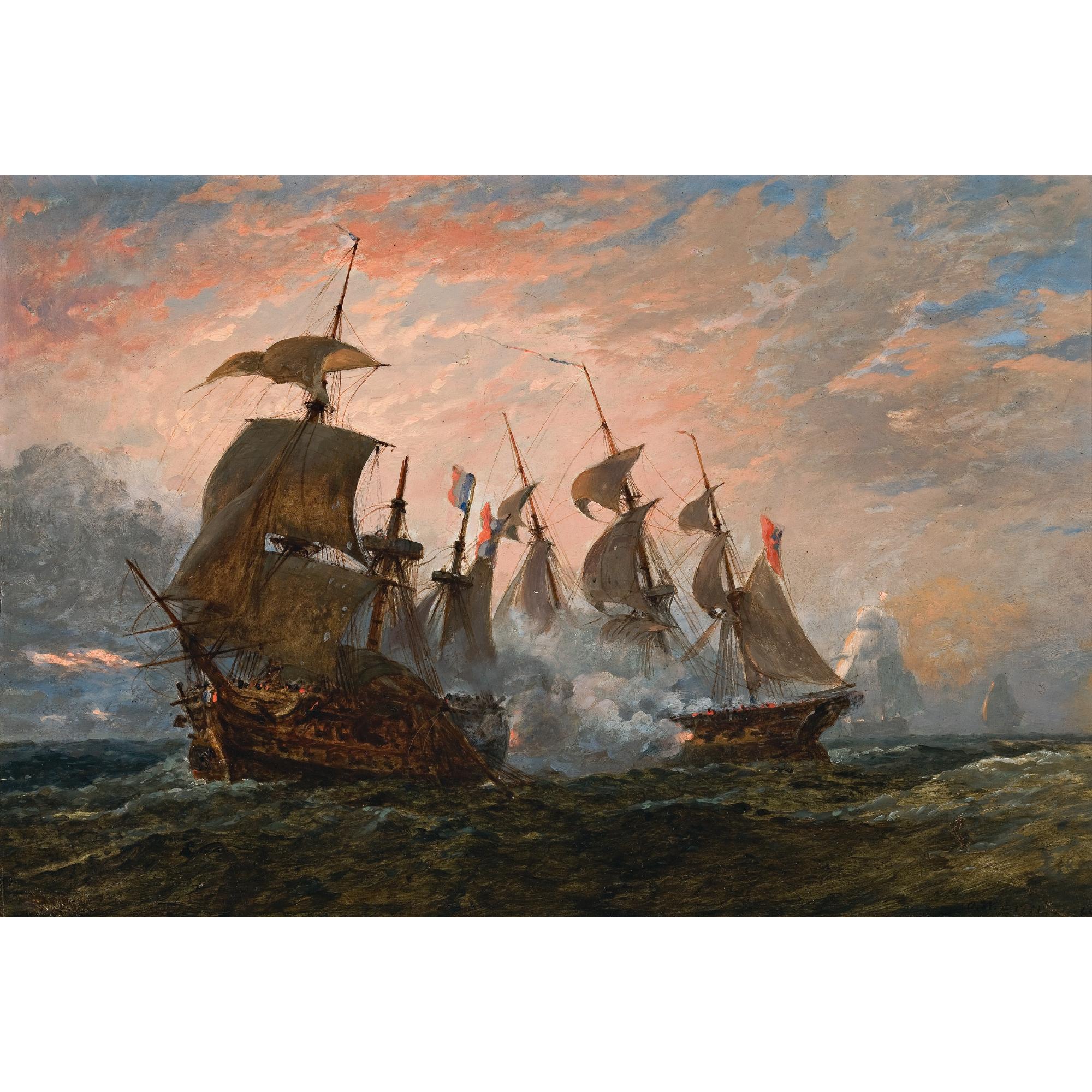 Oswald Walters Brierly - British Sea Battle