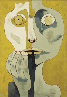 Oswaldo Guayasamín - Cabeza de niña triste