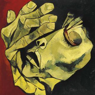 Oswaldo Guayasamín - Rostro y mano
