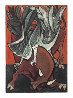 Oswaldo Guayasamín - Toro y cóndor