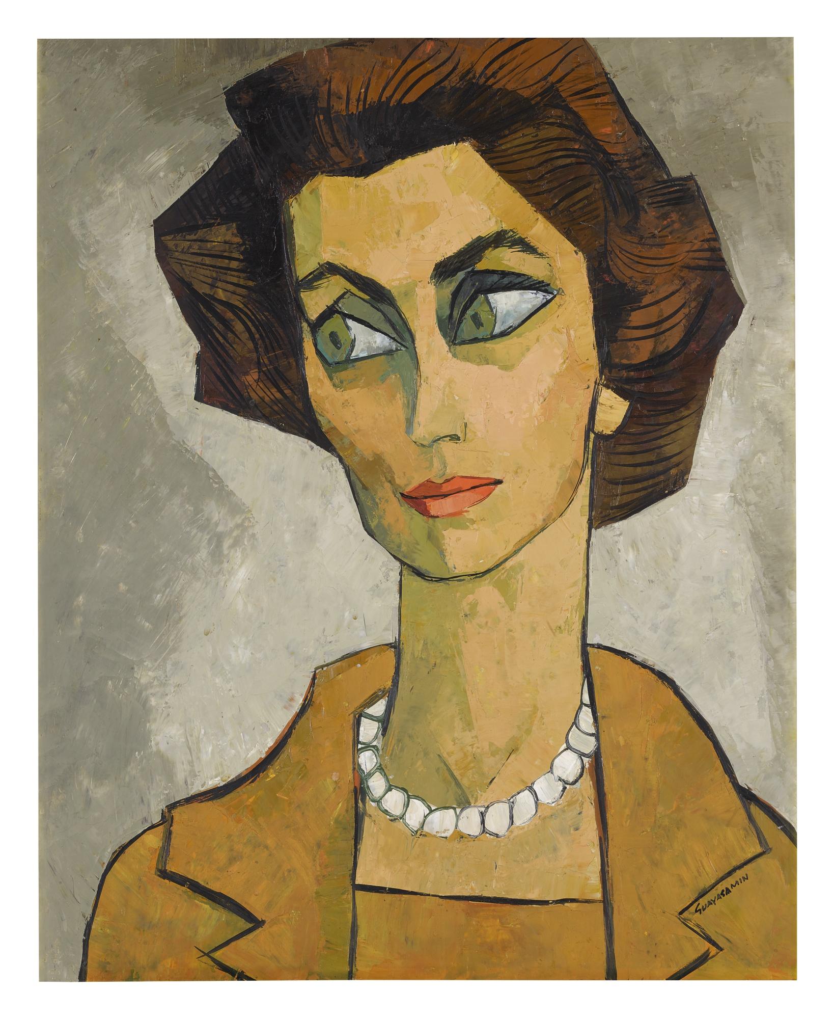 Oswaldo Guayasamín - Untitled (Portrait Of A Lady) 