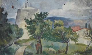 Othon Coubine - Paysage à la tour