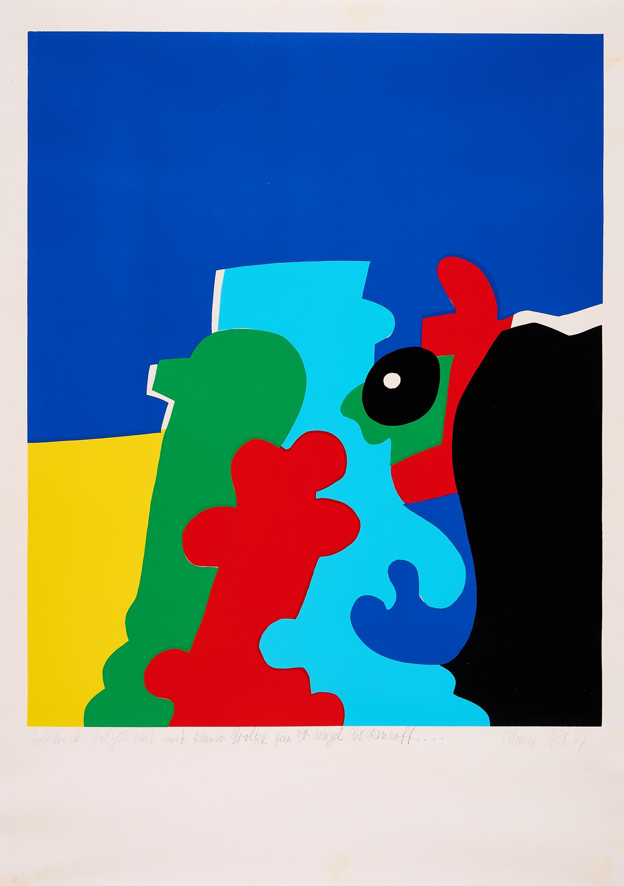 Otmar Alt - Holzelefant mit kleiner Wolke.