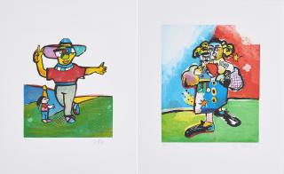 Otmar Alt - Konvolut von 2 Radierungen.