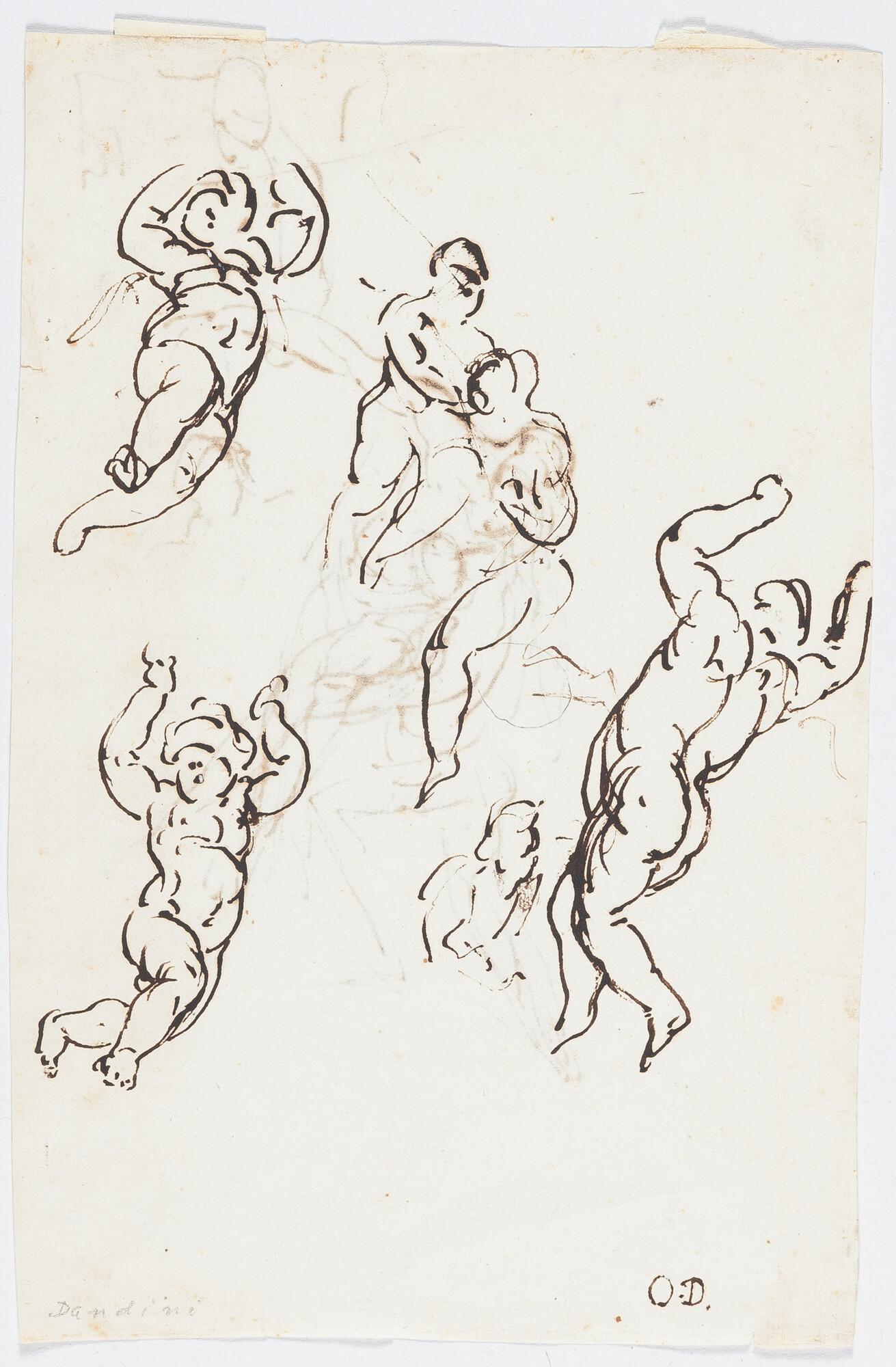 Ottaviano Dandini - 3 Bll.: Diverse Figurenstudien