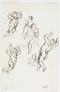 Ottaviano Dandini - 3 Bll.: Diverse Figurenstudien