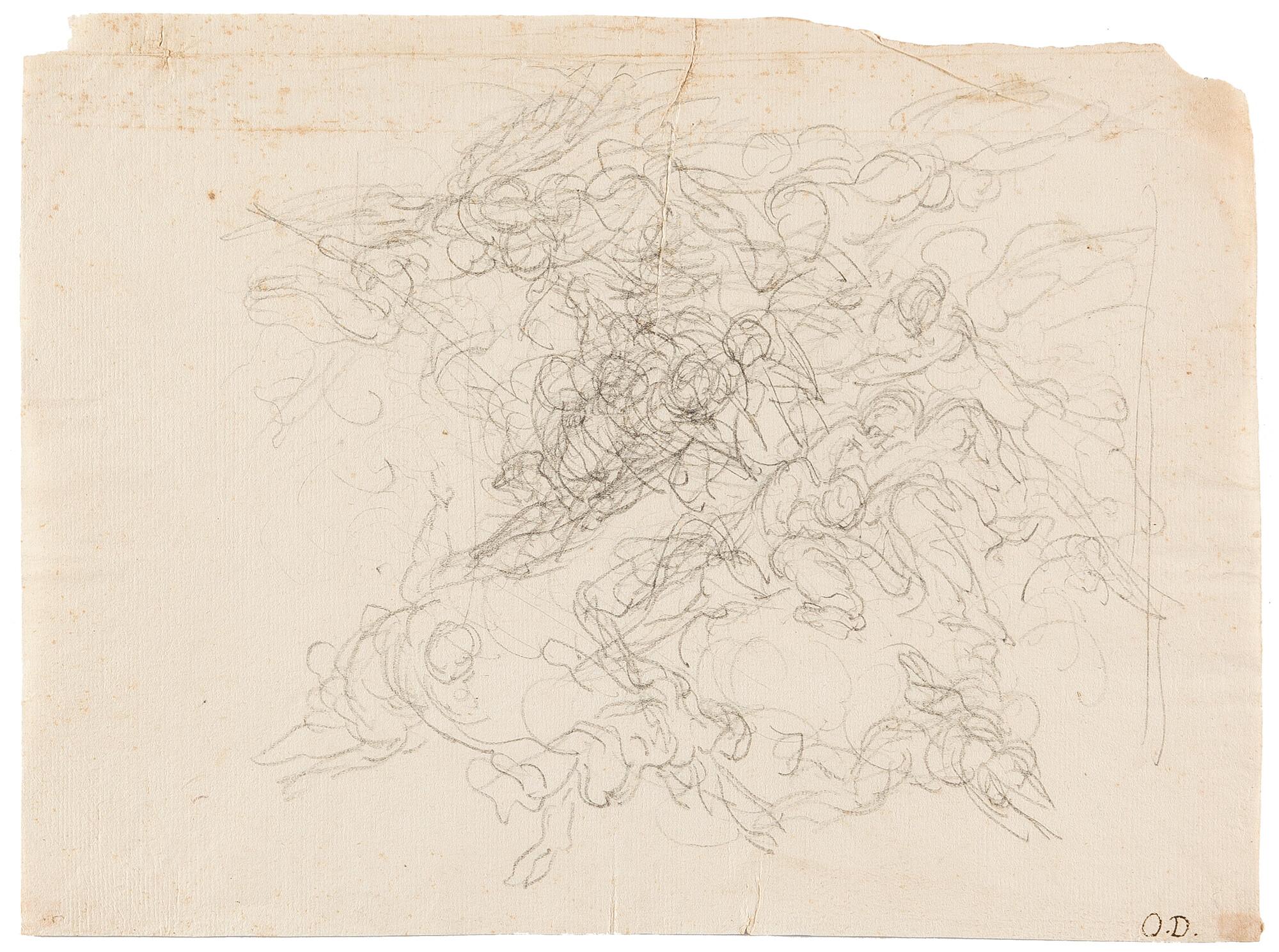 Ottaviano Dandini - Entwurf für ein Deckenbild mit einem Engelsturz (?)