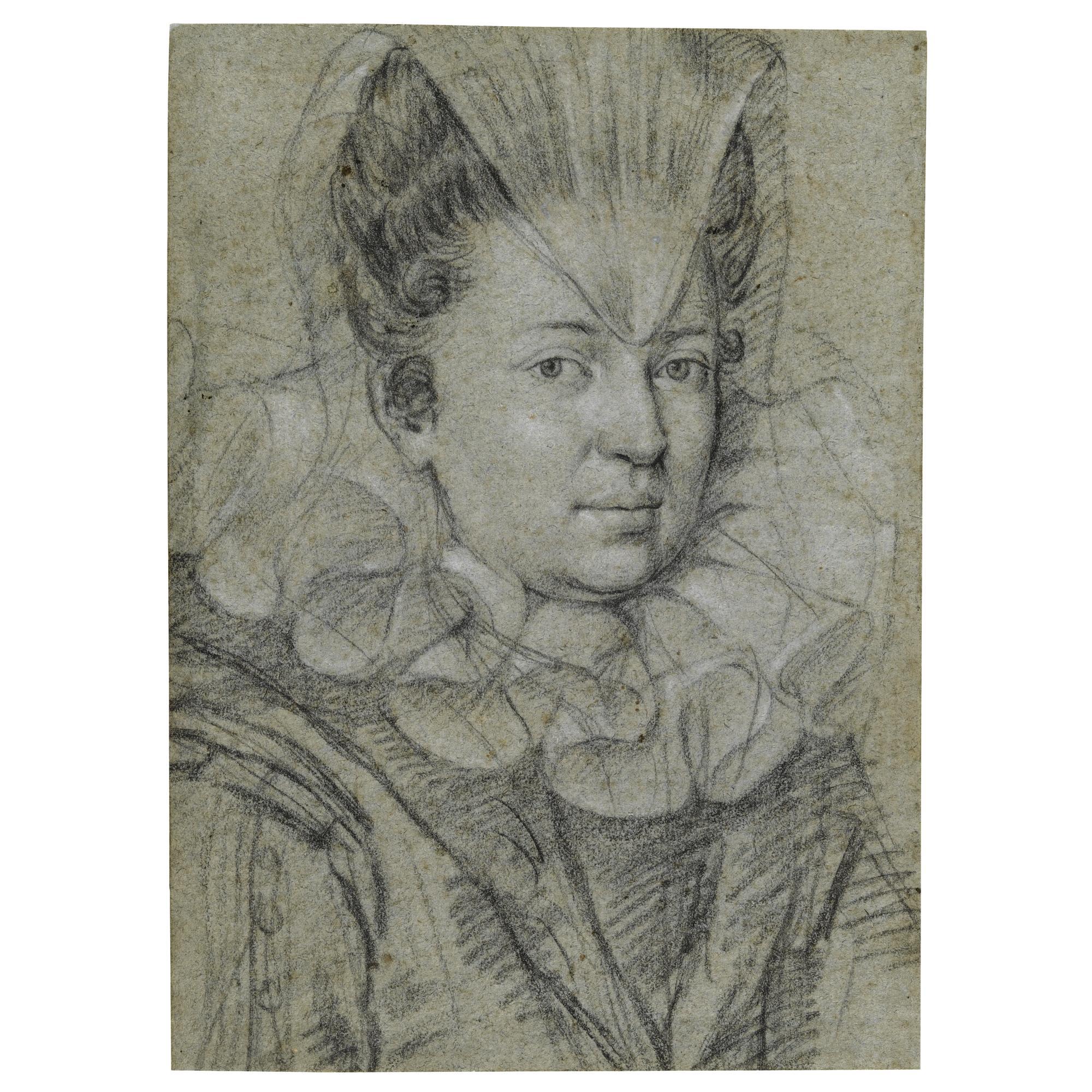 Ottavio Maria Leoni - Half-Length Portrait Of The Marchesa Di Grana 