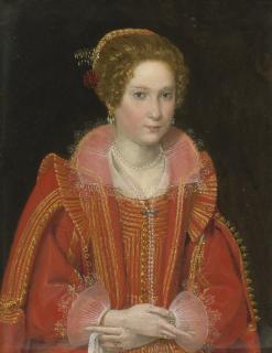 Ottavio Maria Leoni - Portrait Of A Lady, Half-Length, Dressed In Pink
