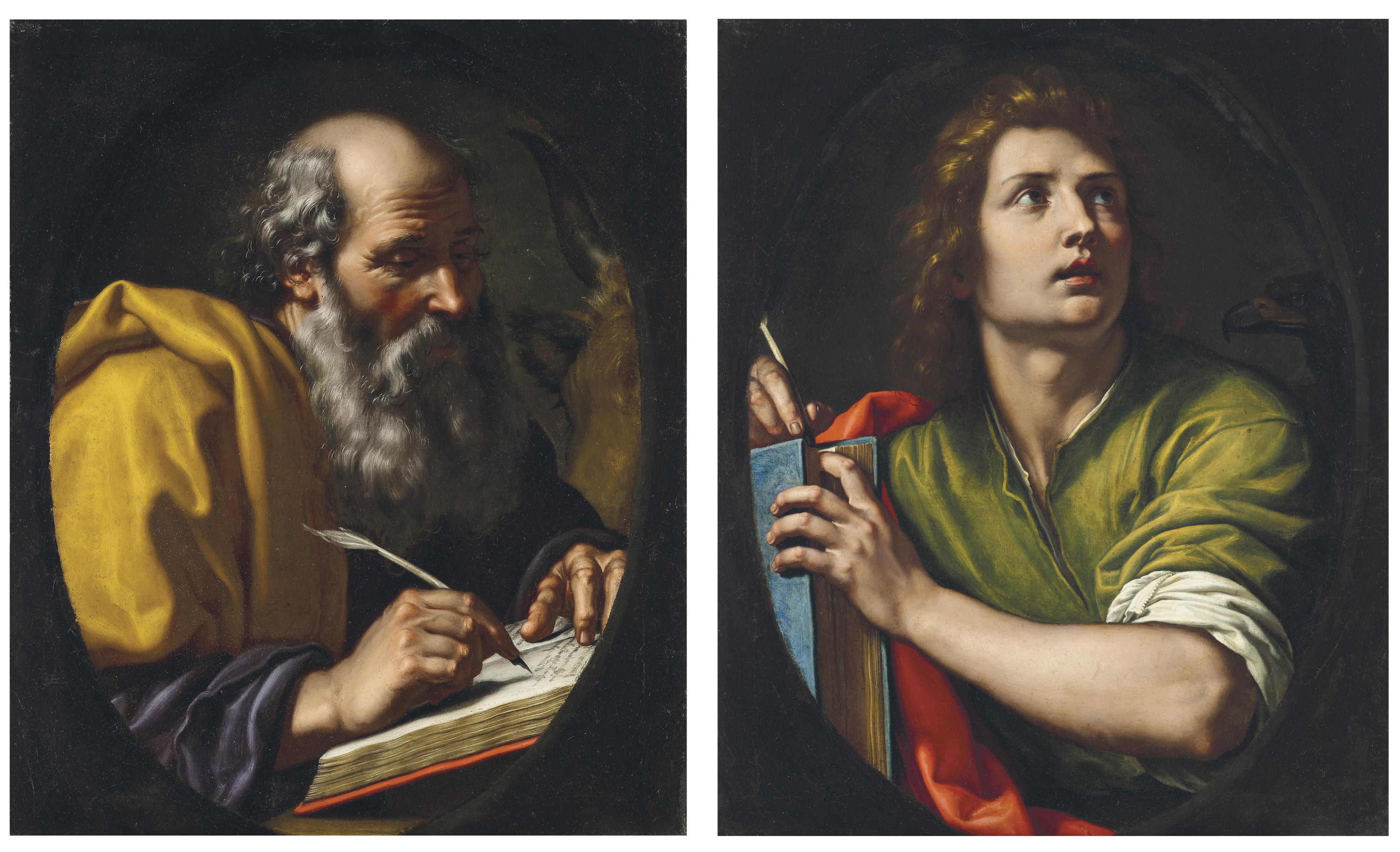 Ottavio Vannini - Saint Luke; and Saint John the Evangelist