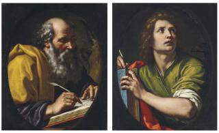 Ottavio Vannini - Saint Luke; and Saint John the Evangelist