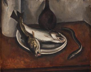 Otte Sköld - Nature morte with fish