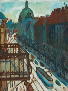 Otte Sköld - View over the city/View from the artist\'s studio, Karlbergsvägen