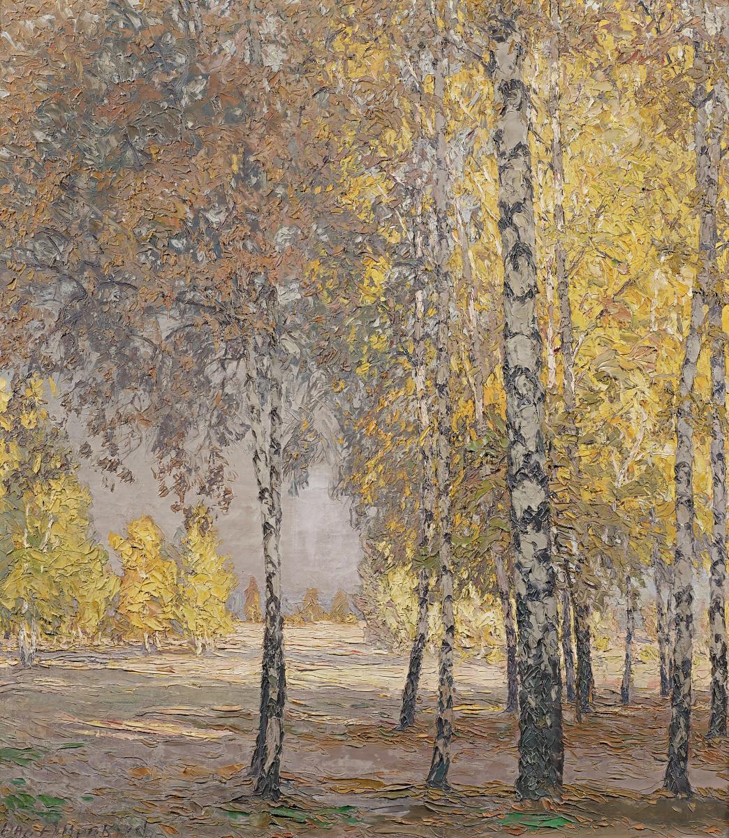 Otto Altenkirch - Herbstlicher Blick auf Birkenwald