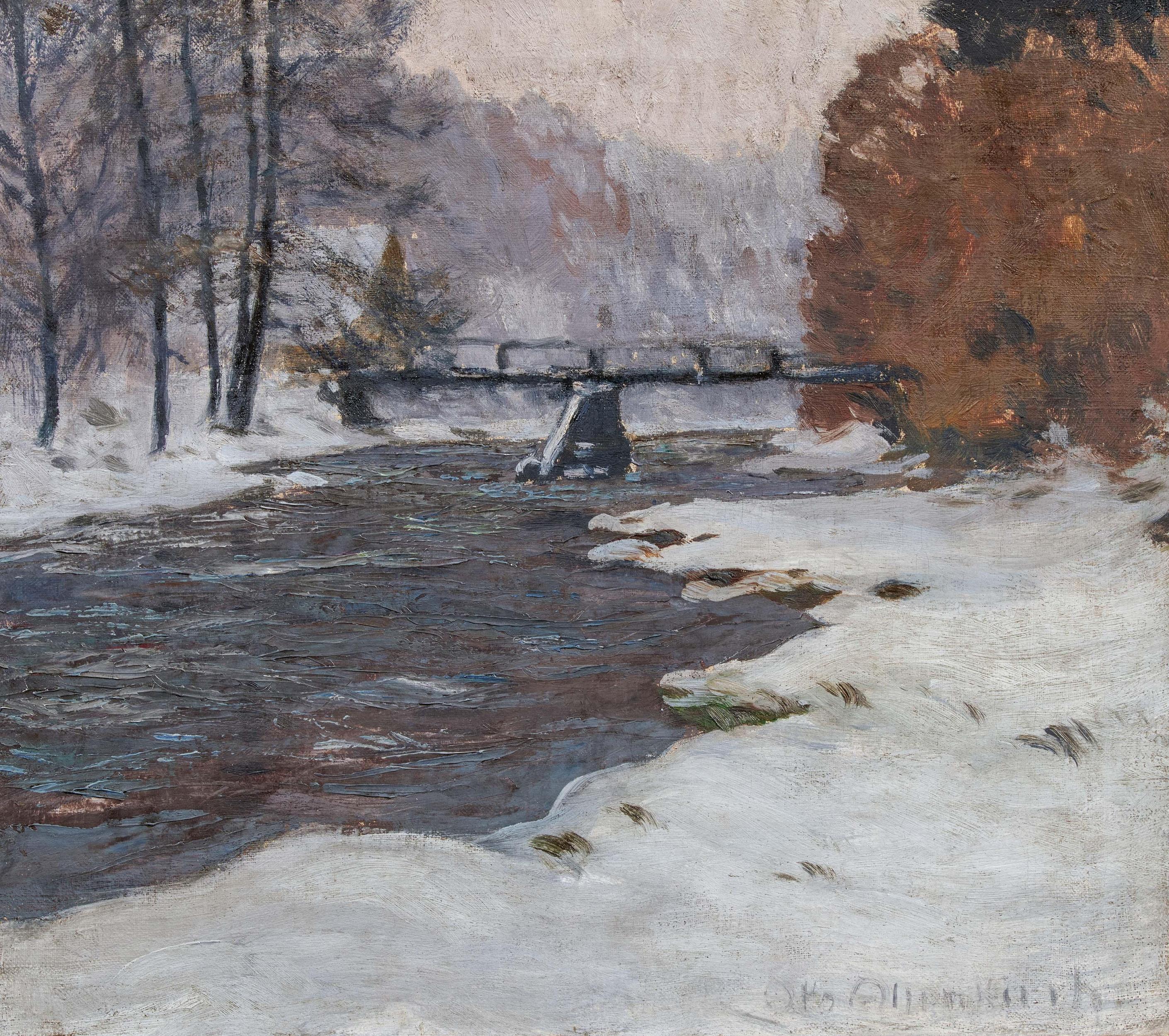 Otto Altenkirch - Steyermühlenbrücke im Schnee.