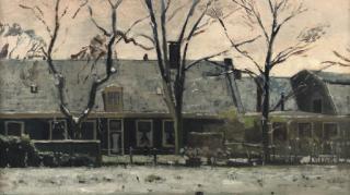 Otto B. de Kat - Huizen in de sneeuw, Overveen