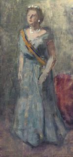 Otto B. De Kat - Voorstudie portret H.M. Koningin Juliana - Portrait of H.R.H Queen Juliana