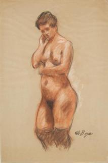 Otto Beyer - Stehender Frauenakt