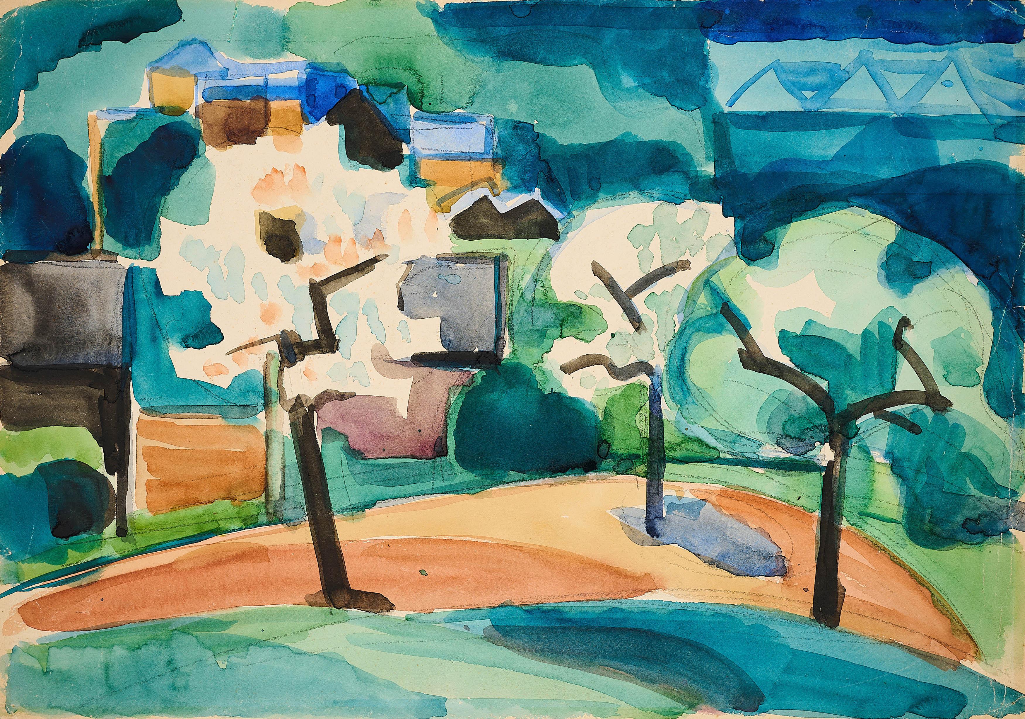 Otto Coenen - Blühende Bäume.