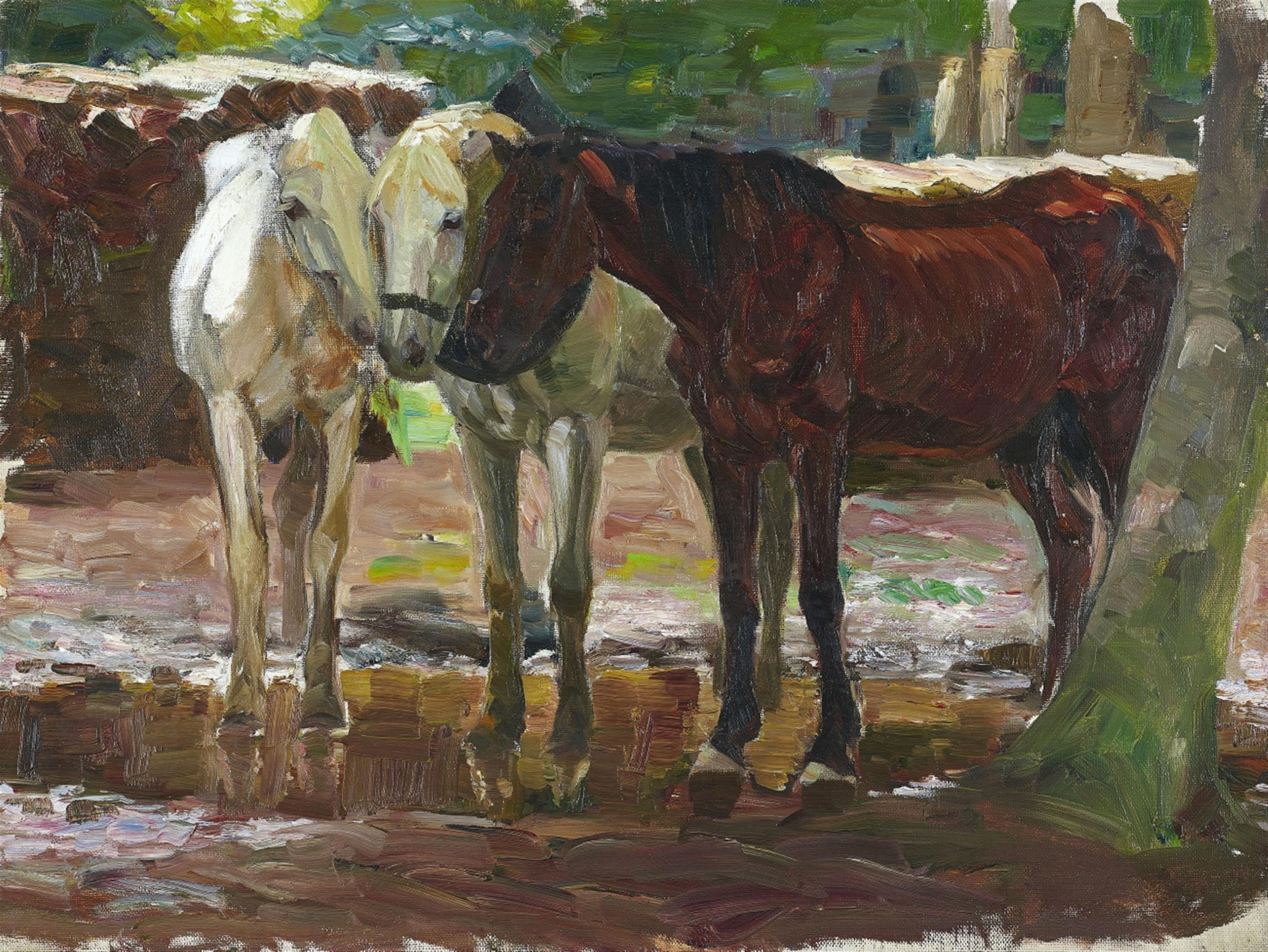 Otto Dill - Pferde im Regen