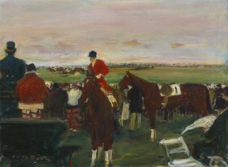 Otto Dill - Rennplatz (Reiter im roten Rock)