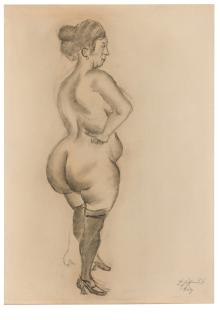 Otto Dix - Akt Mit Schwarzen Strümpfen (Nude With Black Stockings)