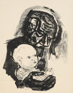 Otto Dix - Alter Mann mit Kind.