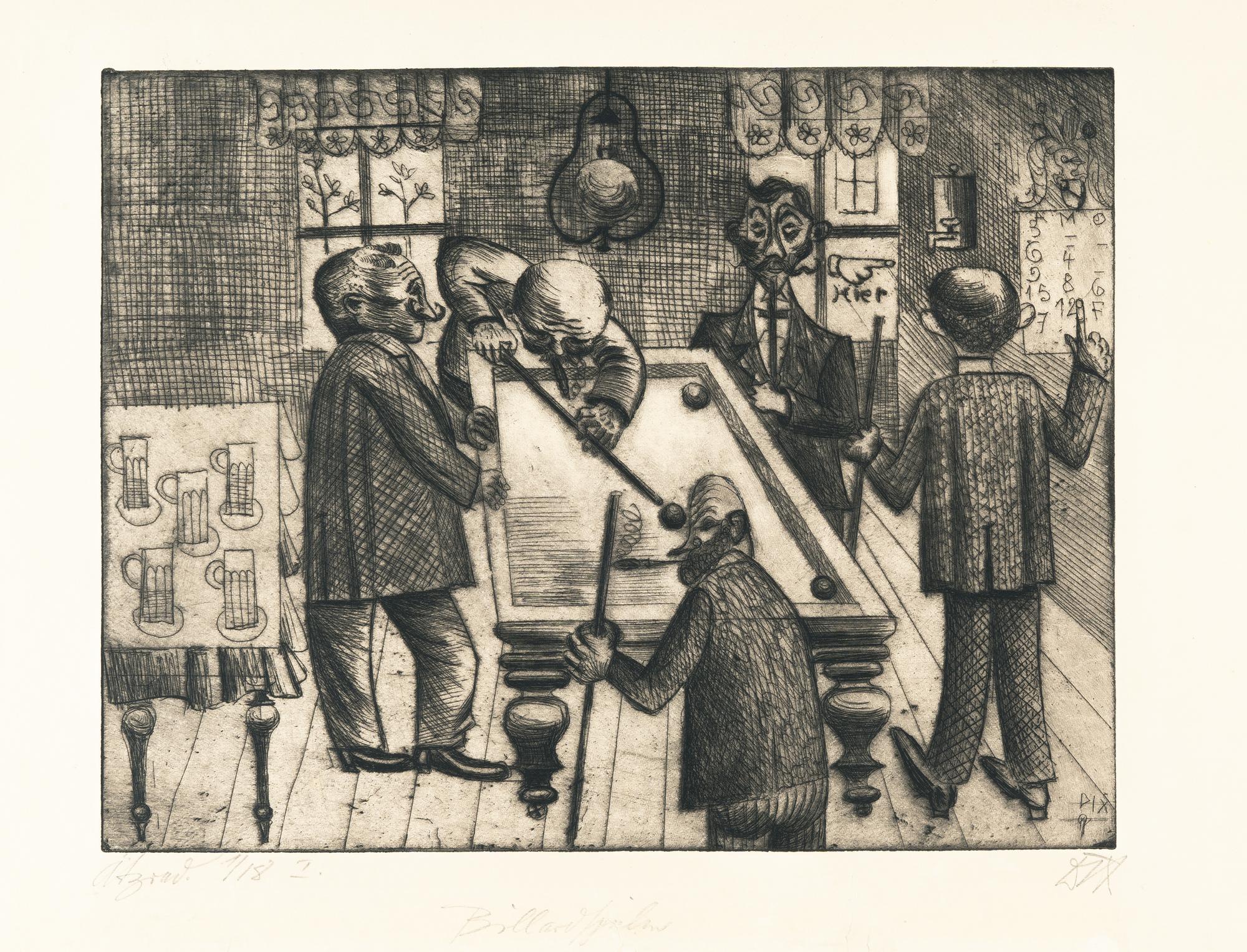Otto Dix - „Billiardspieler“