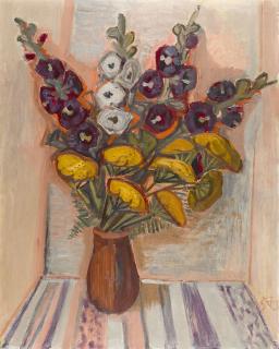 Otto Dix - Blumen in braunem Krug.