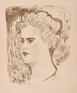 Otto Dix - Frauenkopf (Frau Bursche).