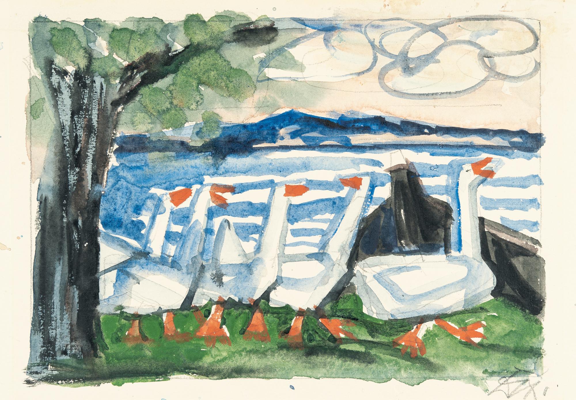 Otto Dix - Gänse am Bodensee