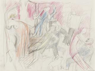 Otto Dix - Großstadt (Entwurf zu Großstadttriptychon)