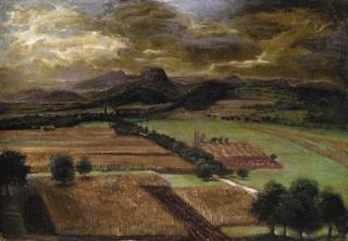 Otto Dix - Hegauberge mit Getreidefelder und Hohentwiel