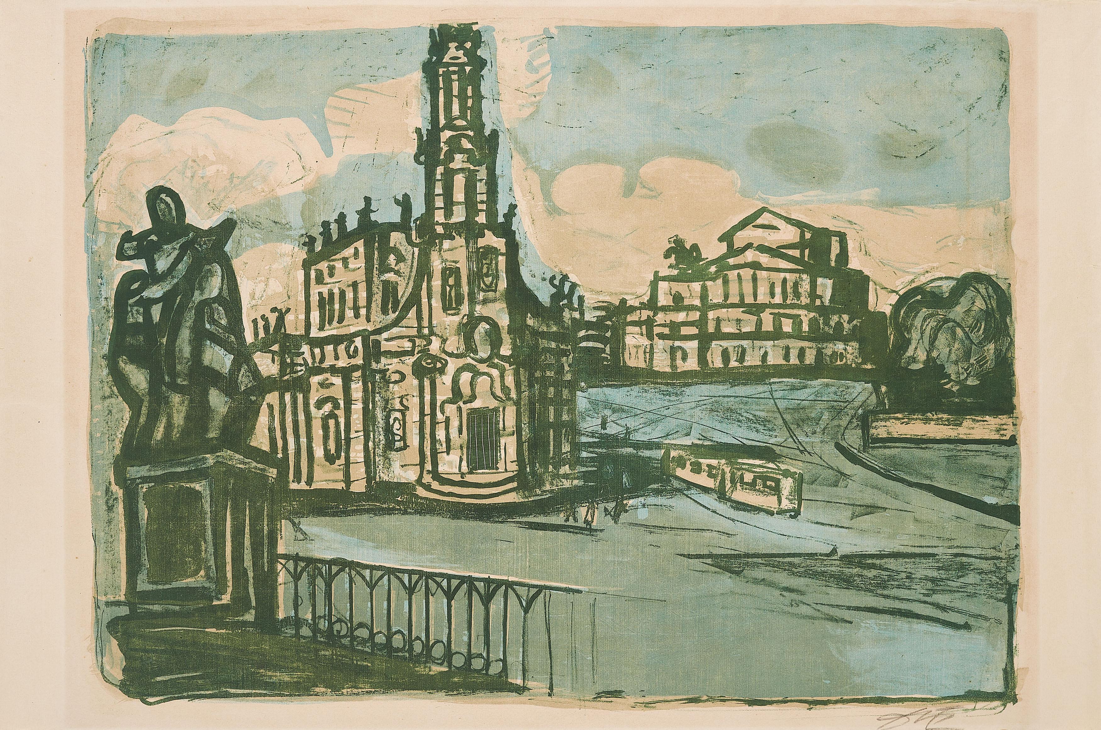 Otto Dix - Hofkirche in Dresden.