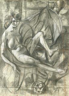 Otto Dix - Karton zu \'Melancholie\'