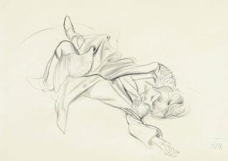 Otto Dix - Liegende Bekleidete, Liegende Figur